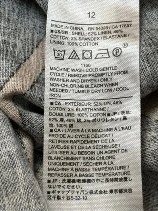 Banana Republic Brown Zebra Print Linen Blend Cut-Out Midi Dress Size:12 NWOT - Picture 11 of 12